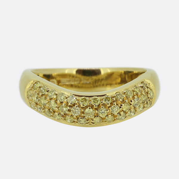 Picchiotti Yellow Diamond Wishbone Ring