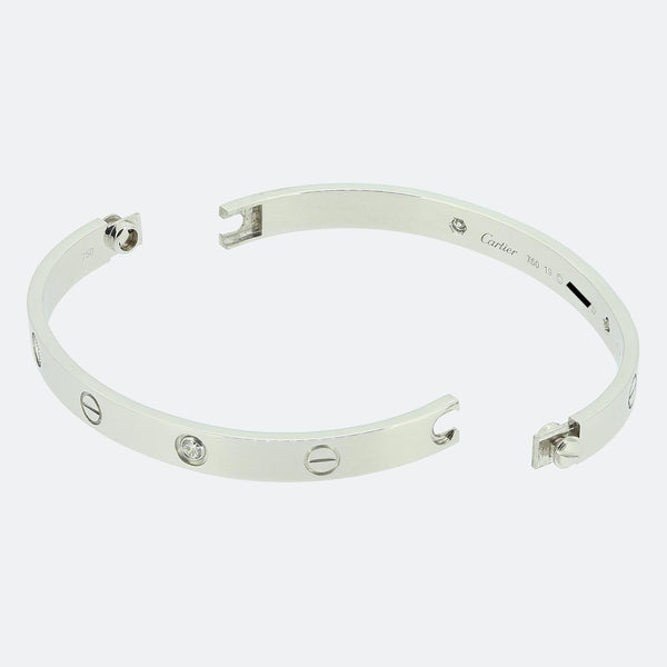 Cartier Four Diamond LOVE Bangle Size 19