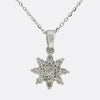 Diamond Star Cluster Pendant Necklace