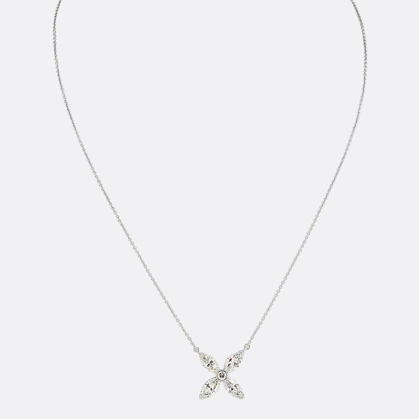 2.85 Carat Marquise Cut Diamond Pendant Necklace