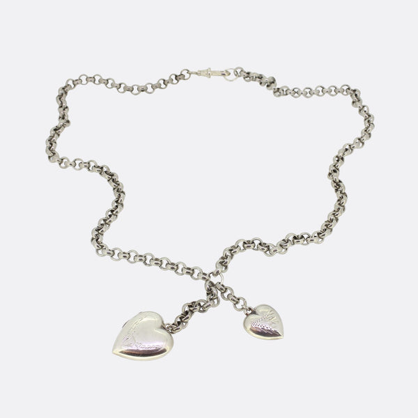 Vintage Heart Charm Necklace
