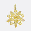 Victorian Pearl and Diamond Sunflower Brooch Pendant