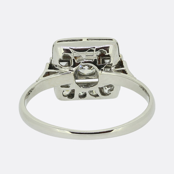 Art Deco Diamond Cluster Ring