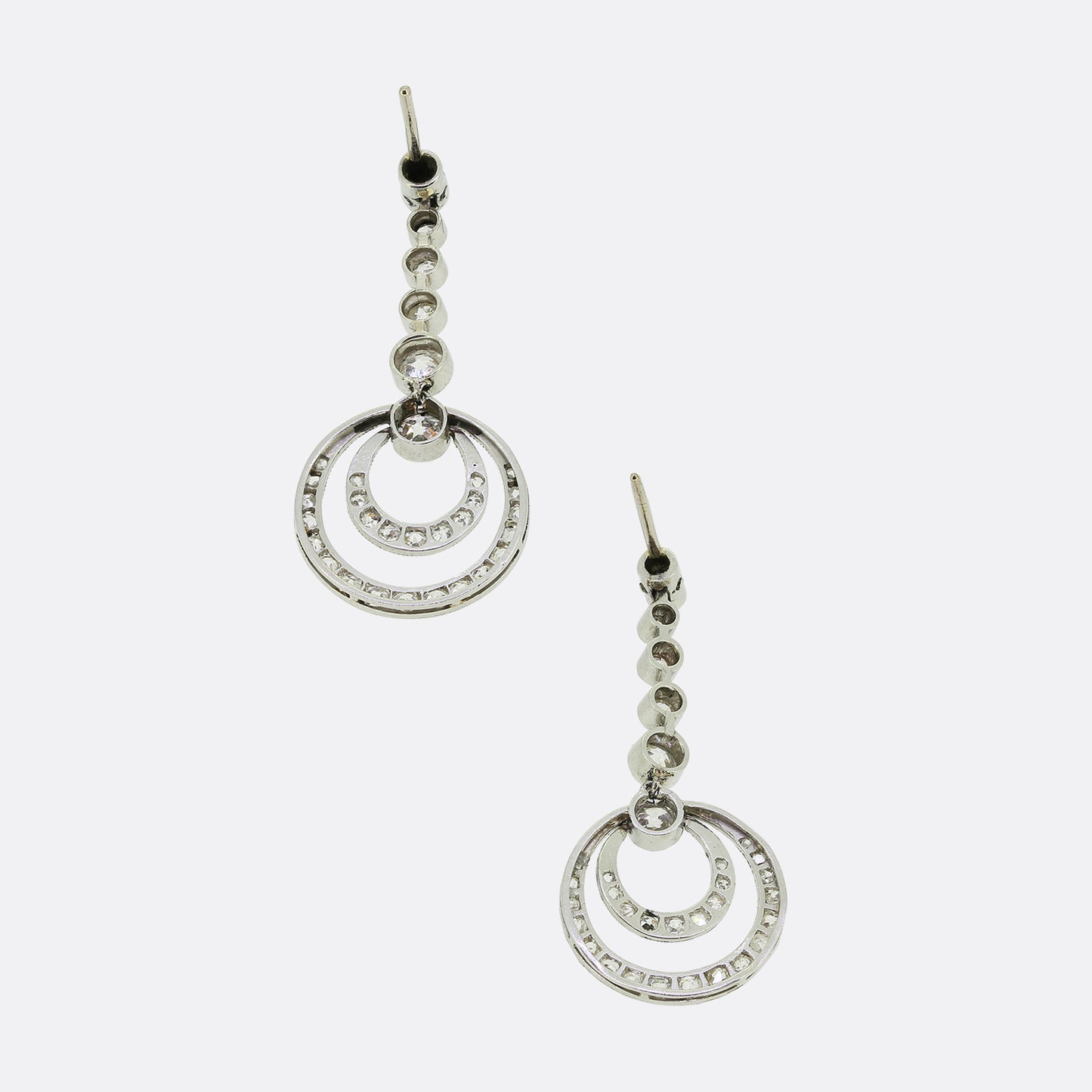 Antique Old Cut Diamond Drop Earrings