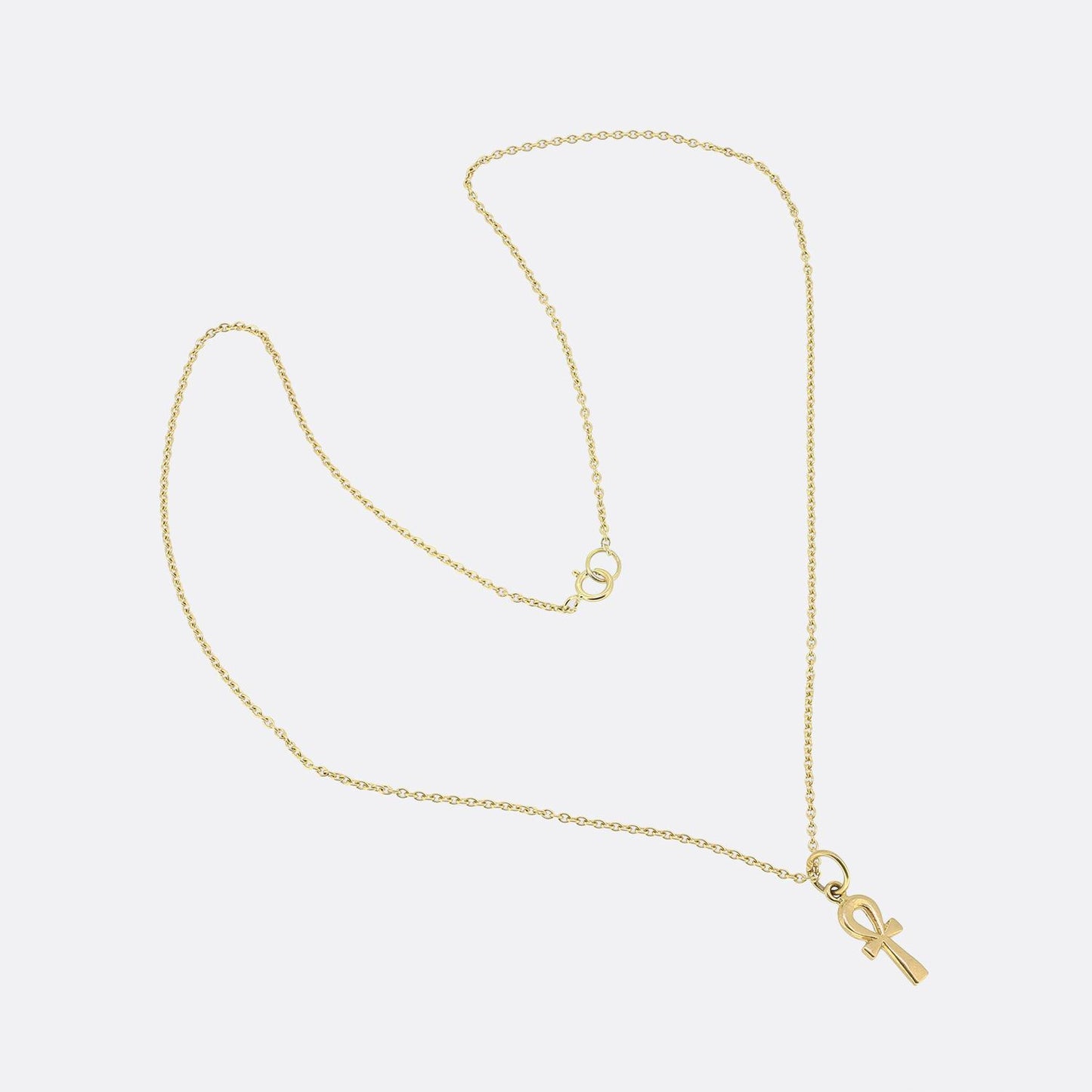 Vintage Egyptian Ankh Pendant Necklace