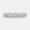 0.70 Carat Princess Cut Diamond Half Eternity Ring