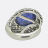 Art Deco Cabochon Sapphire and Diamond Ring