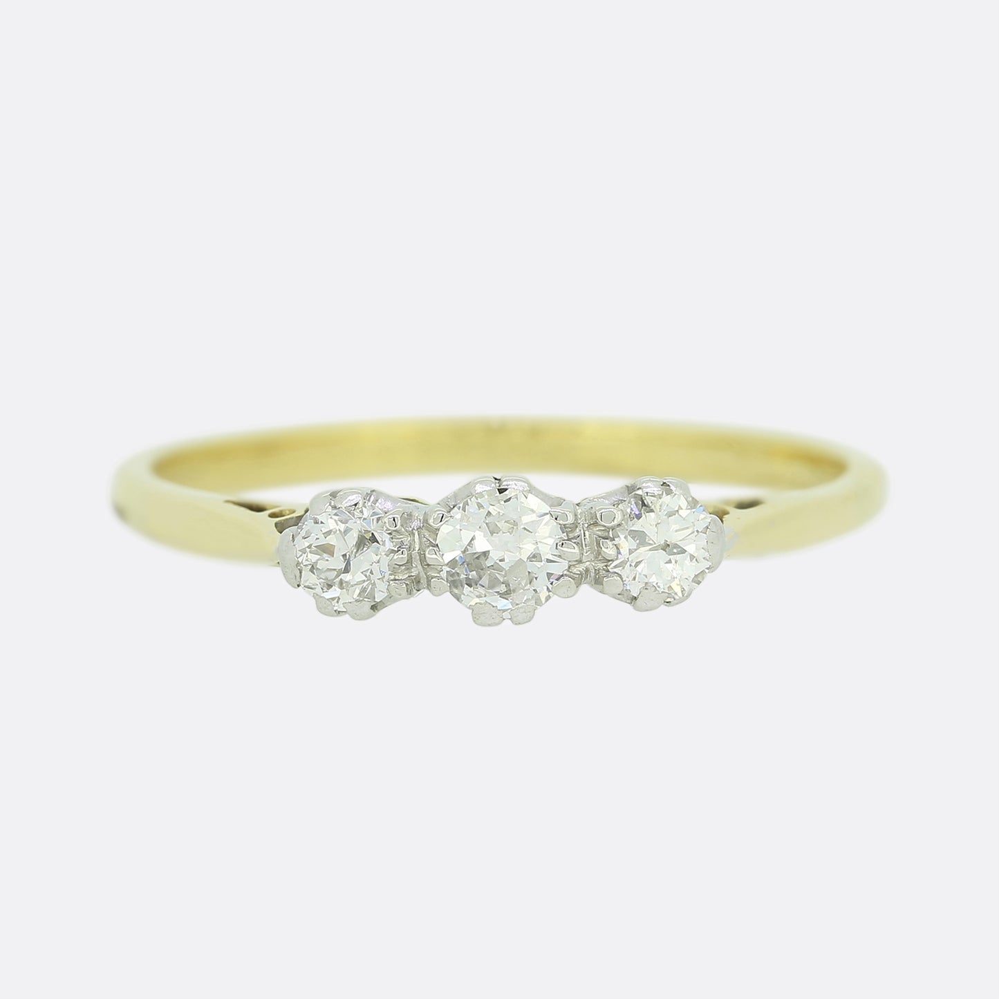 Vintage Three-Stone Diamond Ring