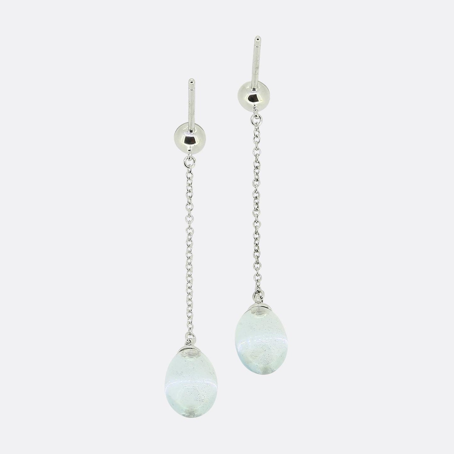 Tiffany & Co. Aquamarine Drop Earrings