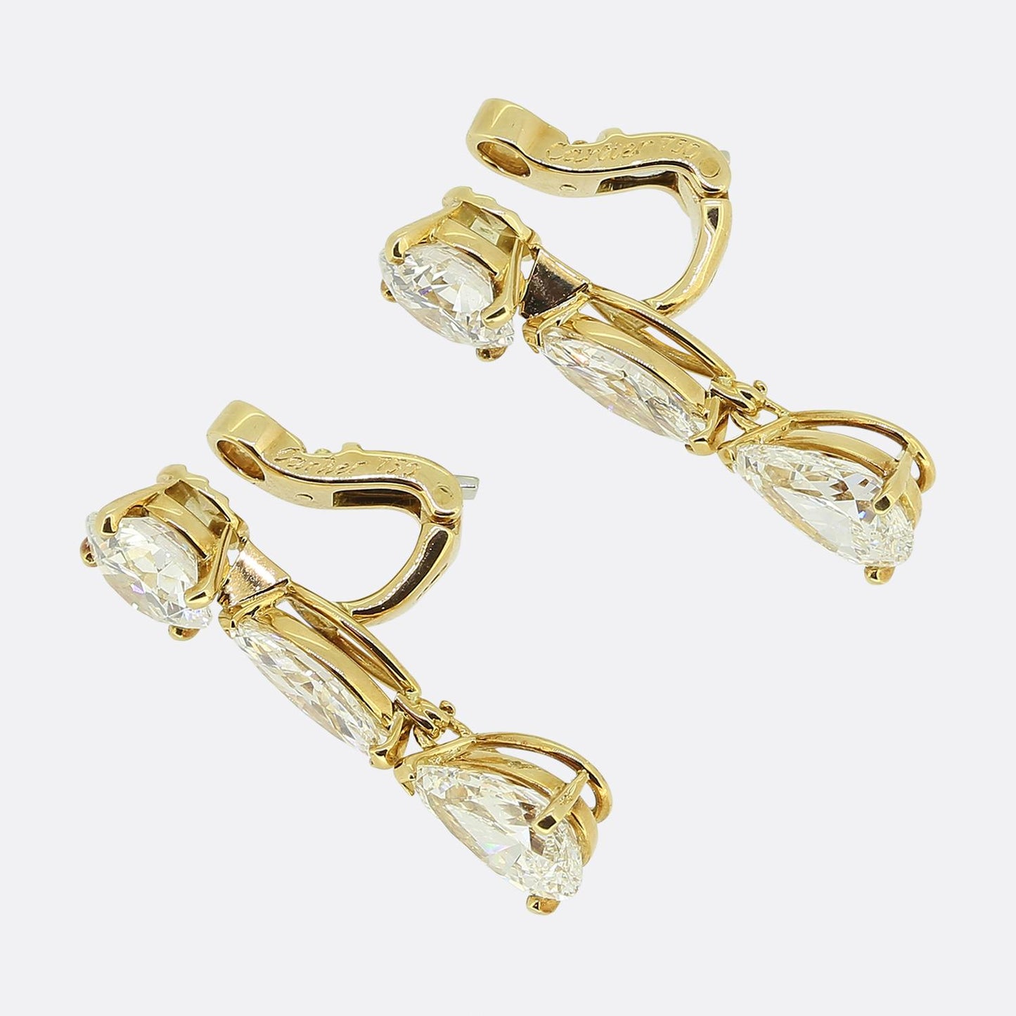 Cartier Diamond Drop Earrings