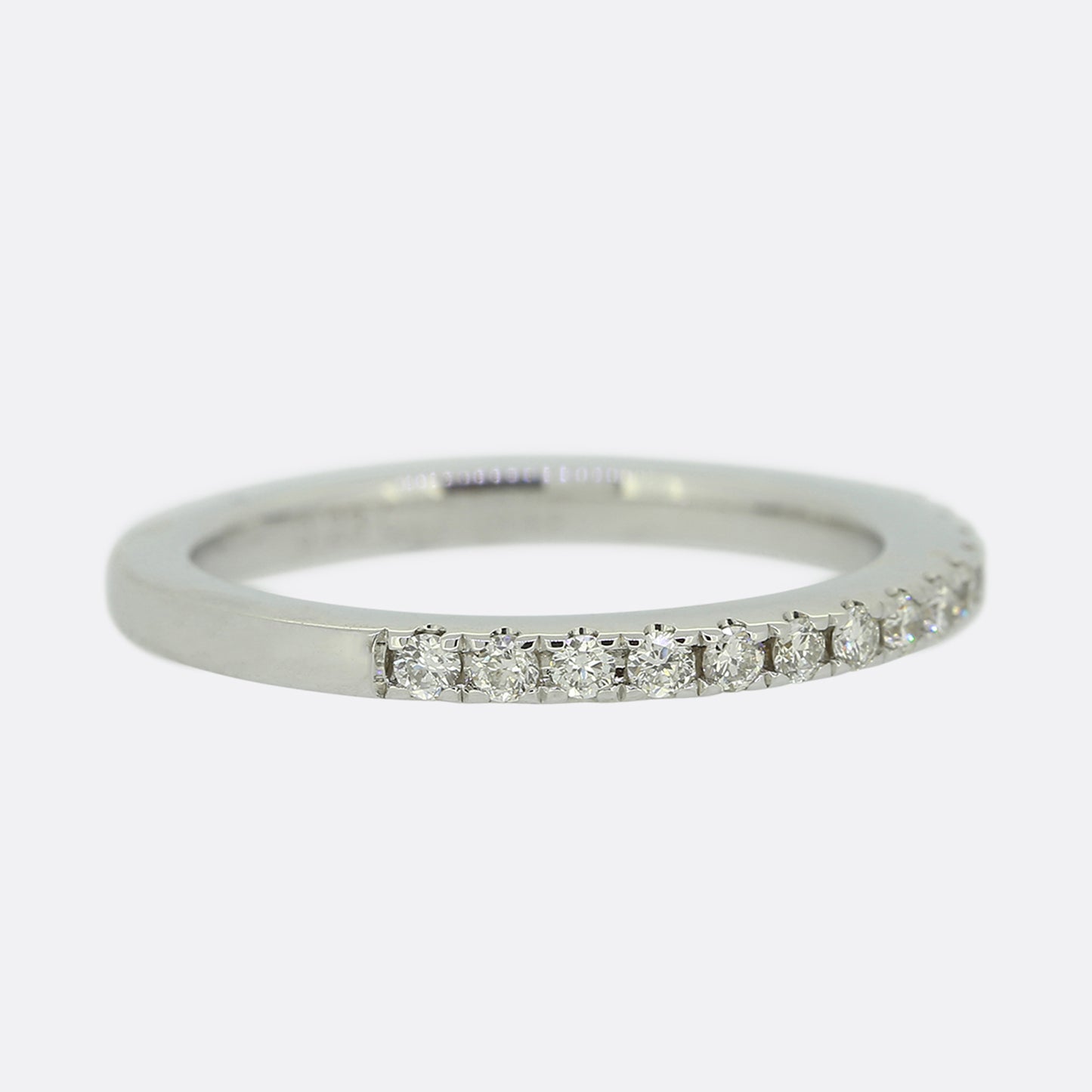 Diamond Half Eternity Wedding Band Ring Size I