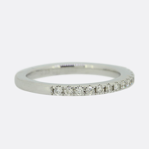 Diamond Half Eternity Wedding Band Ring Size I