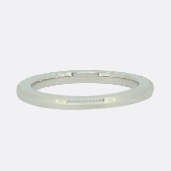 Diamond Half Eternity Wedding Band Ring Size I