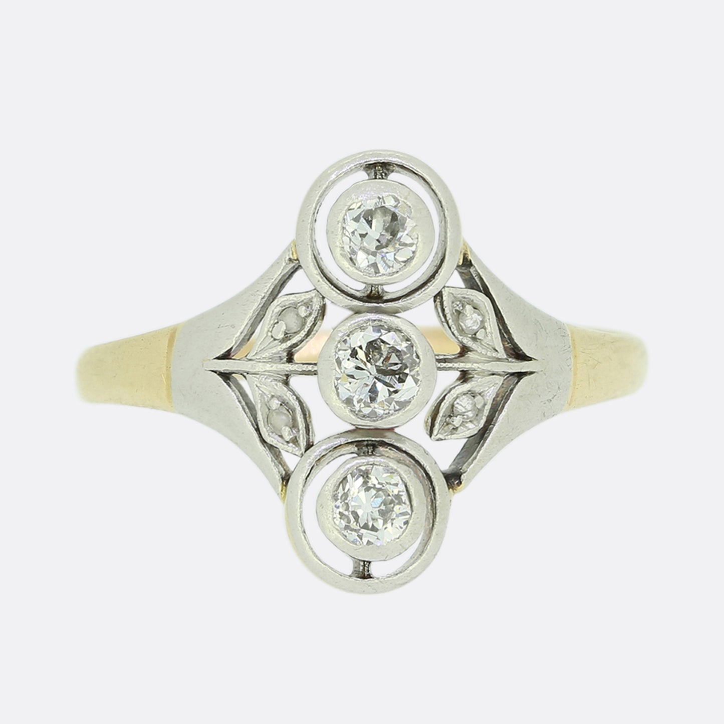 Edwardian Three-Stone Diamond Ring