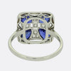 Art Deco Sapphire and Diamond Tablet Ring