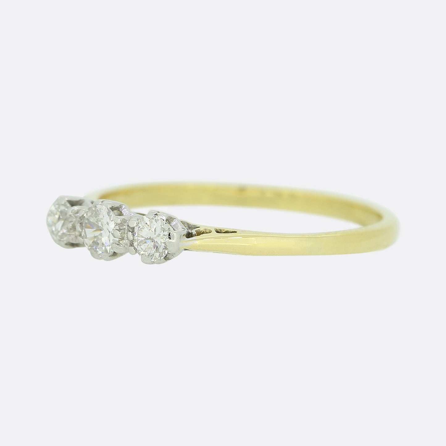 Vintage Three-Stone Diamond Ring