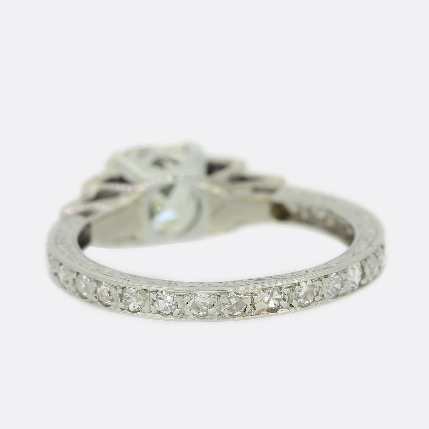 0.73 Carat Asscher Cut Diamond Engagement Ring