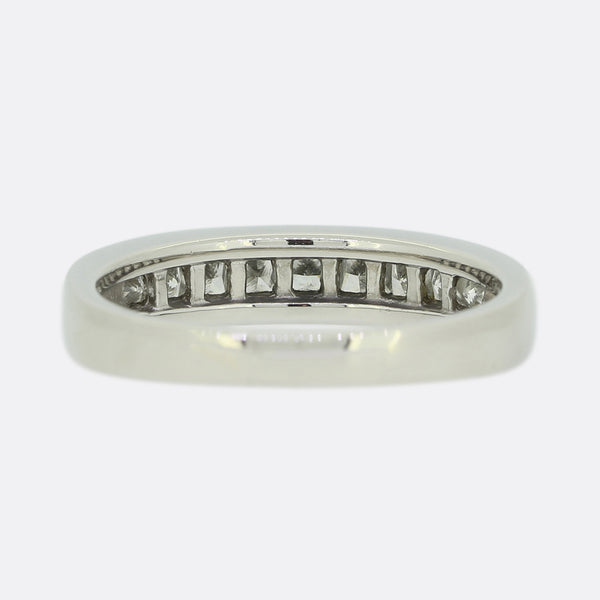 0.70 Carat Princess Cut Diamond Half Eternity Ring