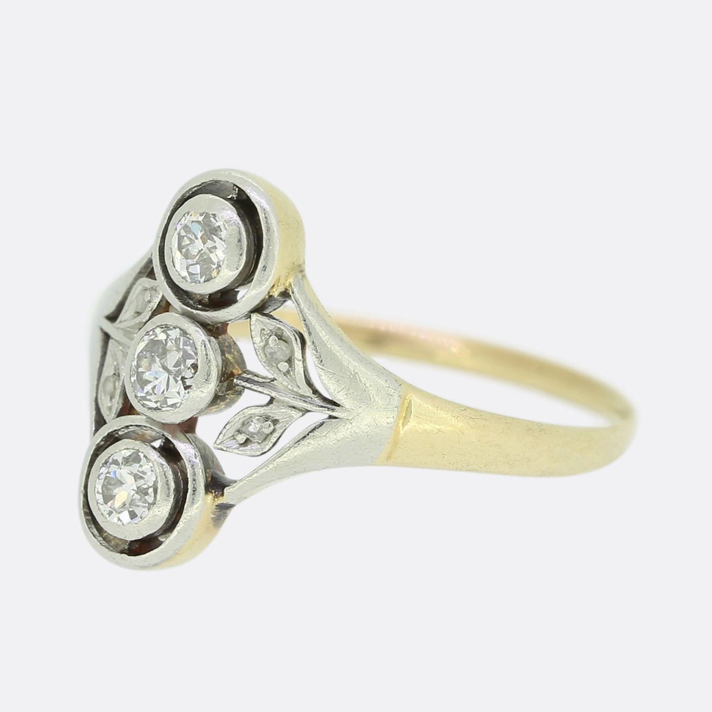 Edwardian Three-Stone Diamond Ring