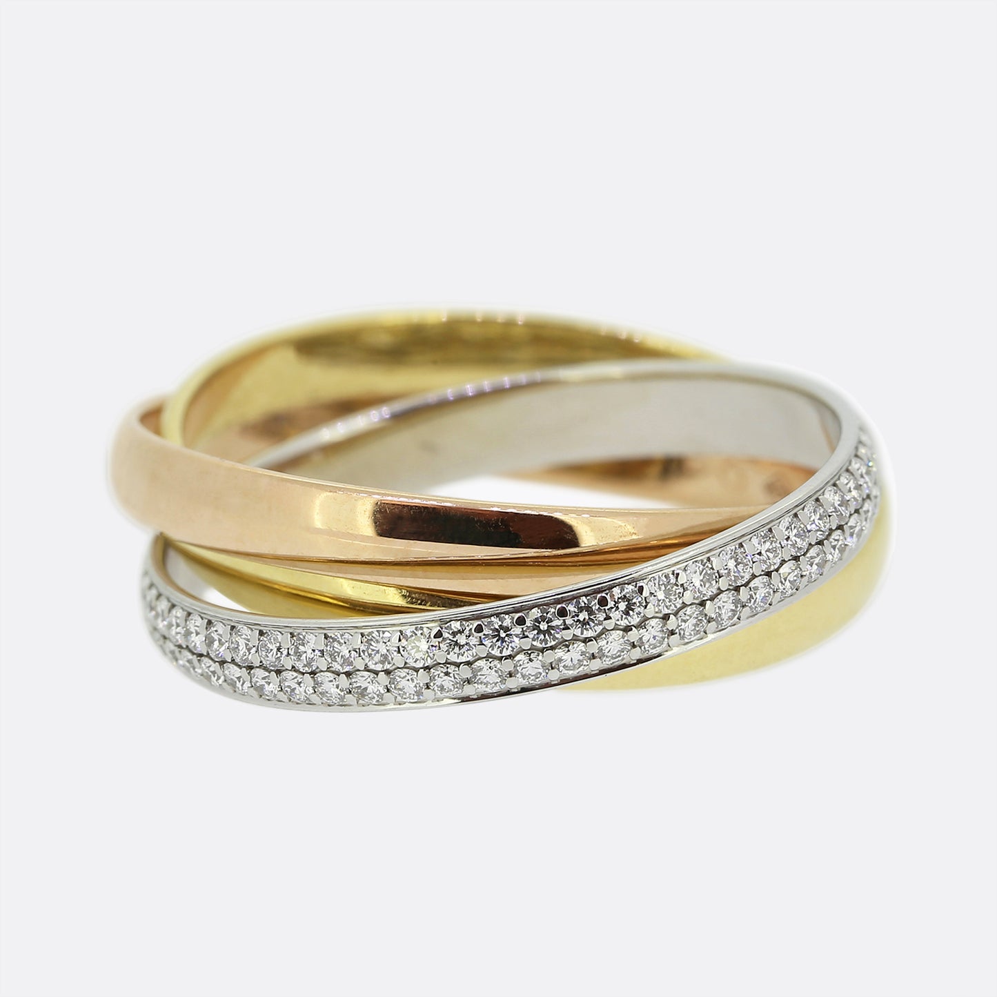 Cartier Diamond Trinity Ring Size P (57)