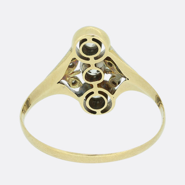 Edwardian Three-Stone Diamond Ring