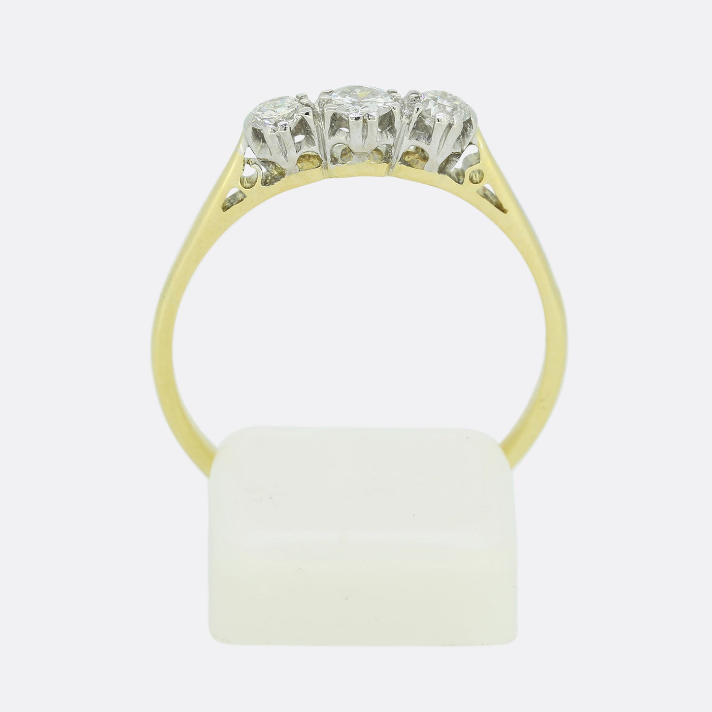Vintage Three-Stone Diamond Ring