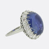 Vintage Natural Ceylon Sapphire and Diamond Cocktail Ring