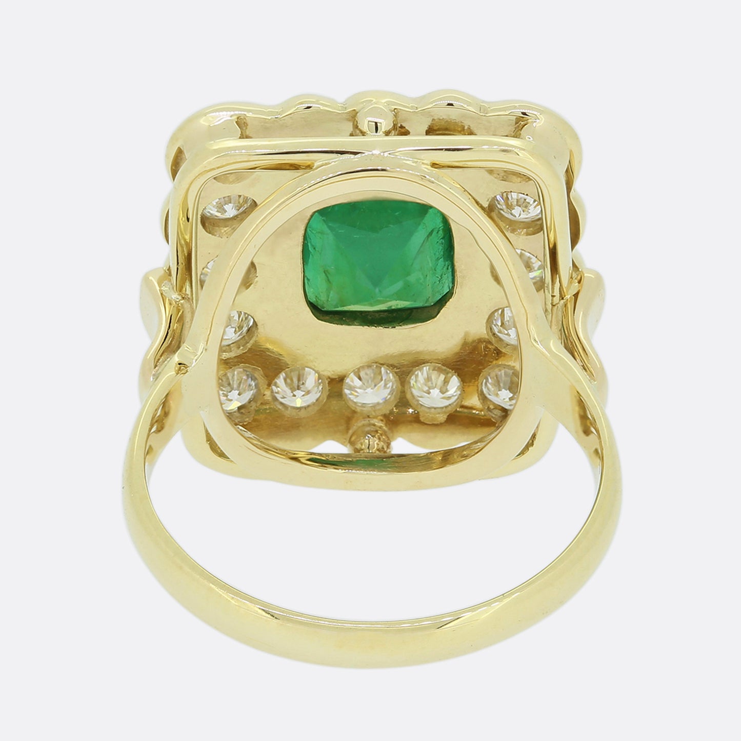 Emerald and Diamond Cocktail Ring
