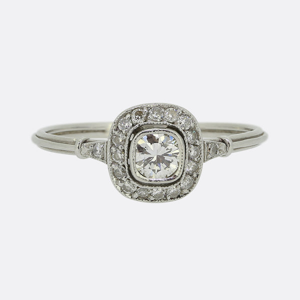 Vintage Diamond Halo Ring