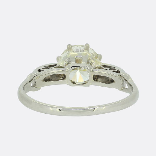 Vintage 1.03 Carat Diamond Solitaire Engagement Ring