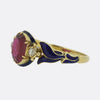 Victorian Burmese Ruby Diamond and Enamel Ring