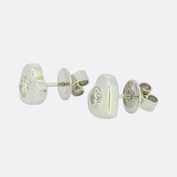 0.50 Carat Diamond Love Heart Earrings