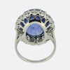 Vintage Natural Ceylon Sapphire and Diamond Cocktail Ring