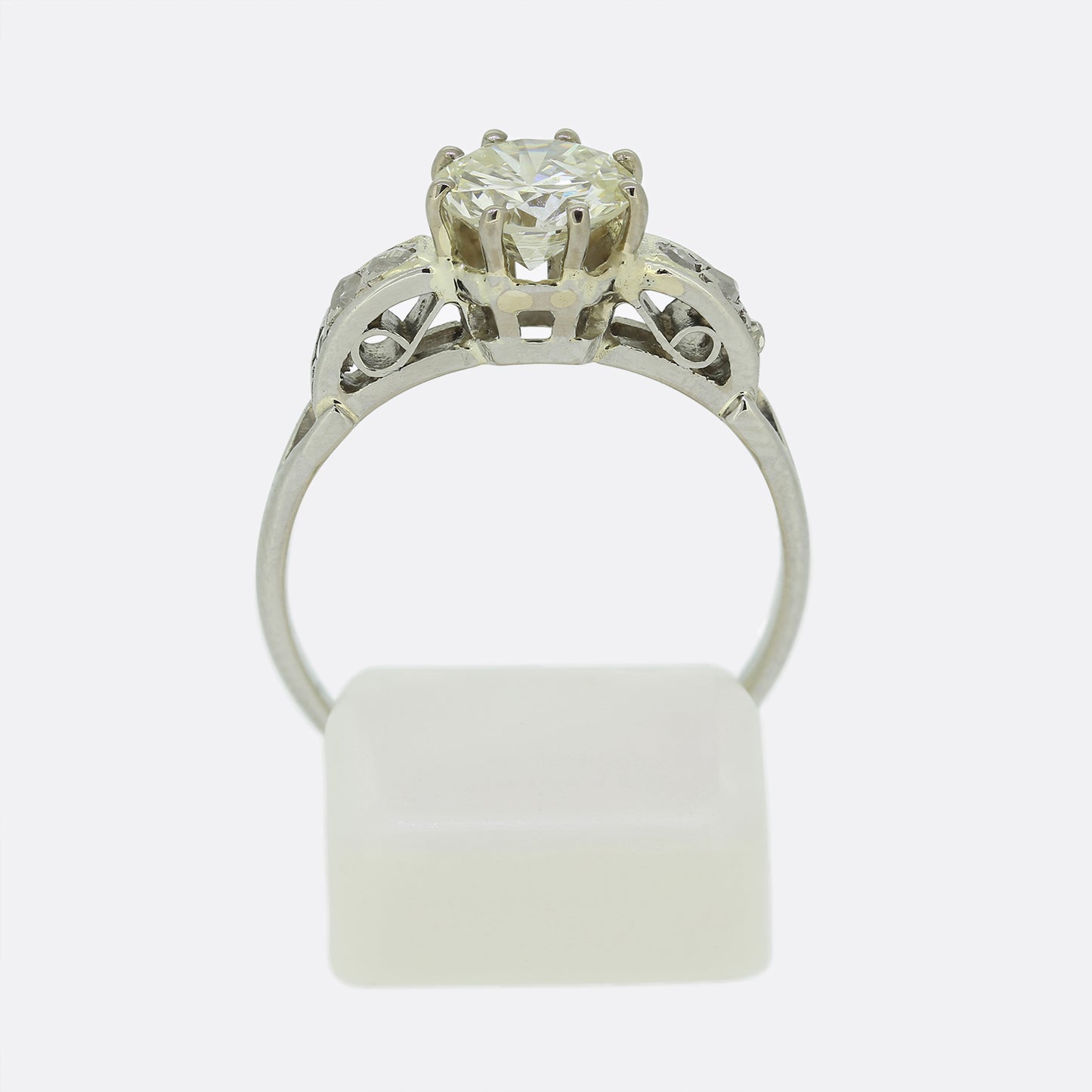 Vintage 1.03 Carat Diamond Solitaire Engagement Ring