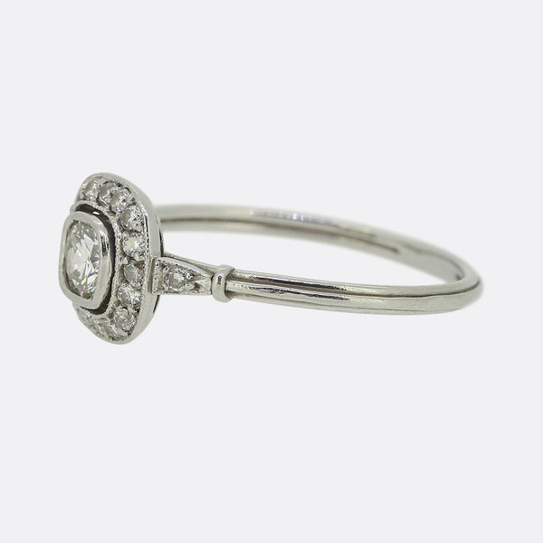 Vintage Diamond Halo Ring