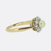 Antique Natural Pearl and Diamond Cluster Ring