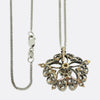 Victorian Diamond Flower Necklace