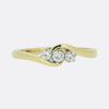 Vintage Three Stone 0.20 Carat Diamond Twist Ring