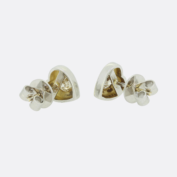 0.50 Carat Diamond Love Heart Earrings