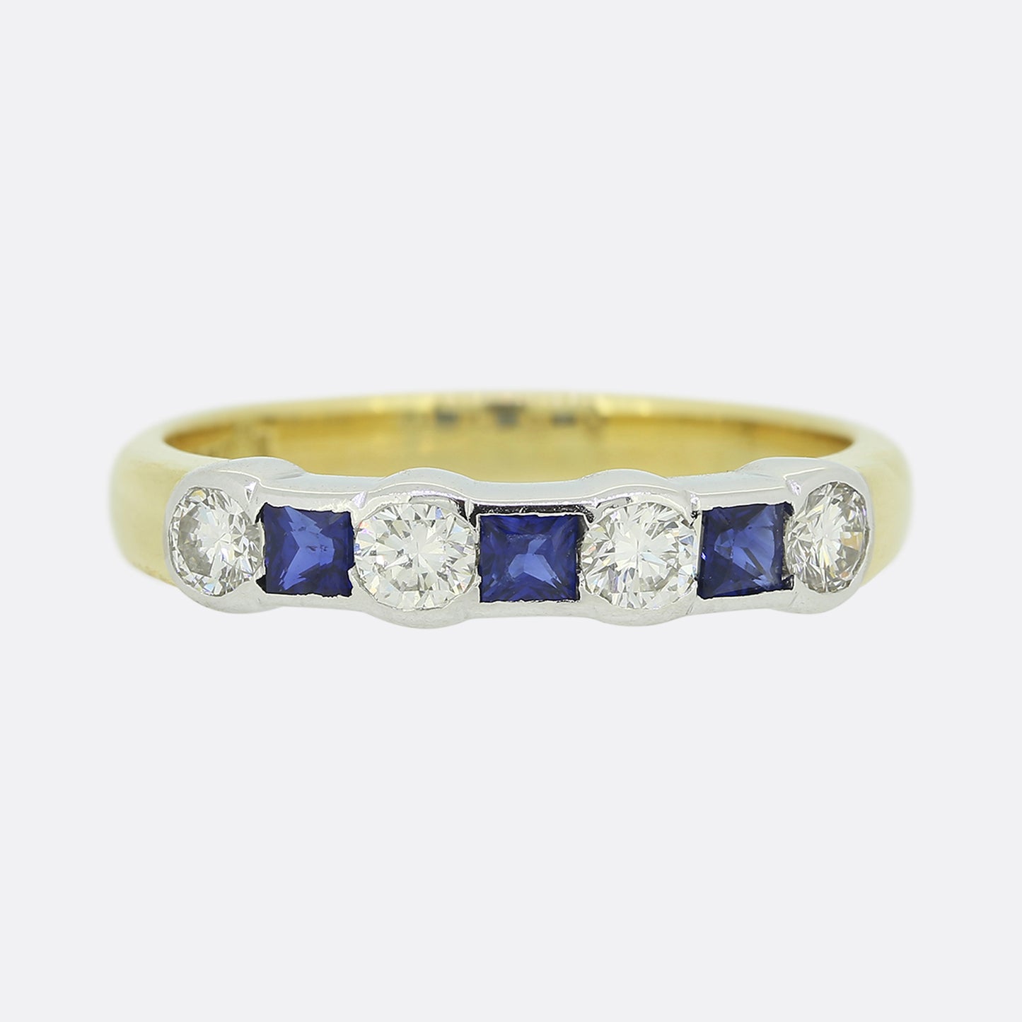 Sapphire and Diamond Seven Stone Ring