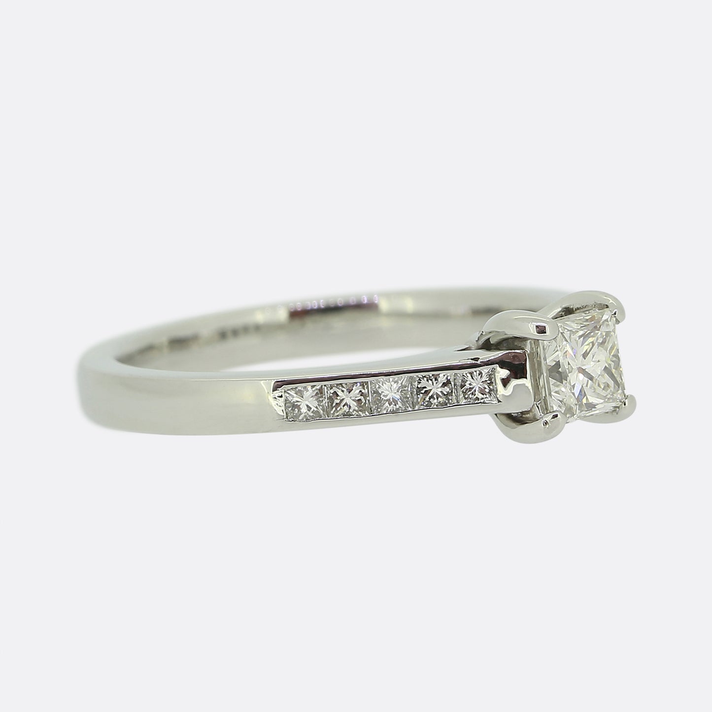 0.35 Carat Princess Cut Diamond Solitaire Engagement Ring