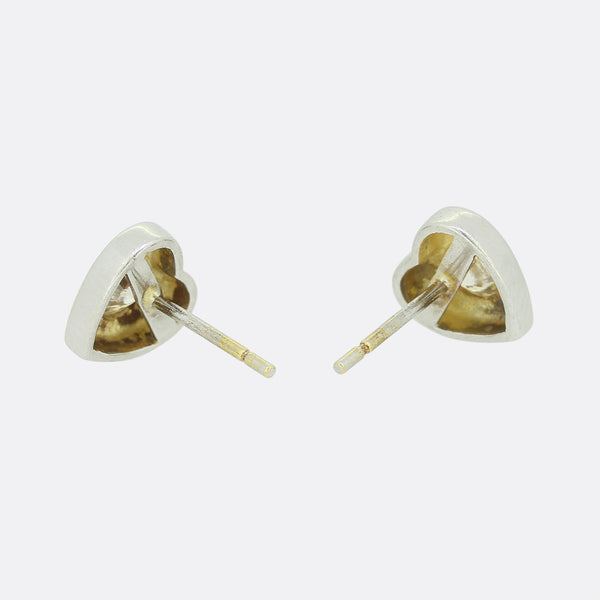 0.50 Carat Diamond Love Heart Earrings