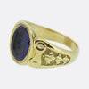 Antique Sapphire Intaglio Signet Ring