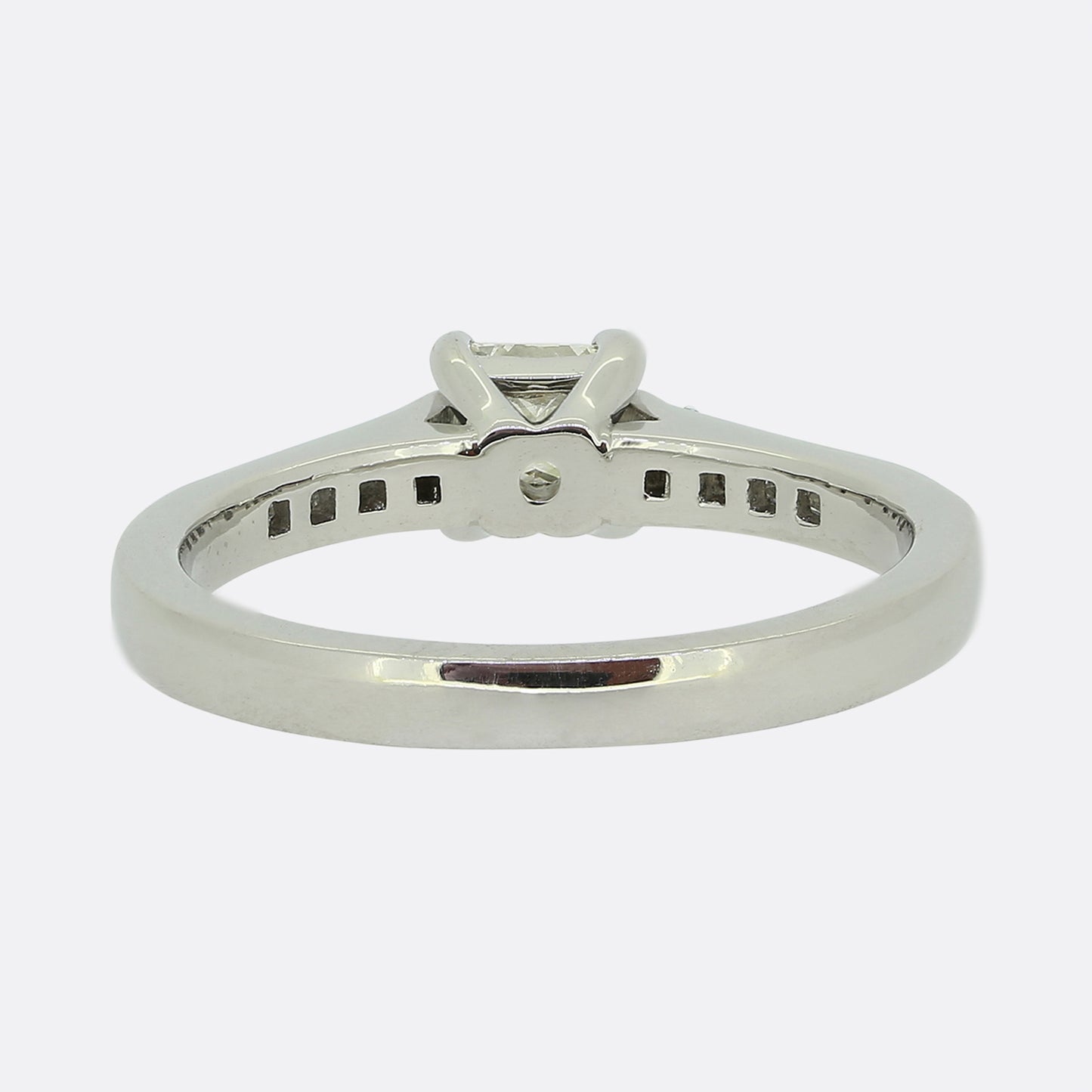 0.35 Carat Princess Cut Diamond Solitaire Engagement Ring