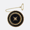 Victorian Black Onyx and Pearl Mourning Brooch