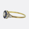Art Deco Sapphire and Diamond Target Ring