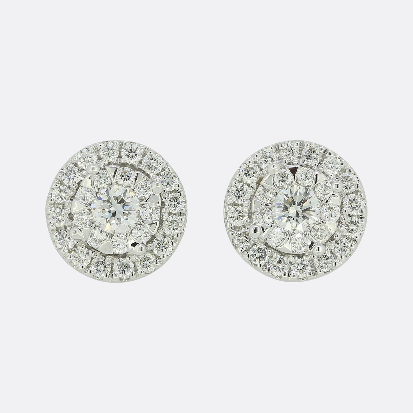 Mappin & Webb 0.30 Carat Diamond Halo Stud Earrings