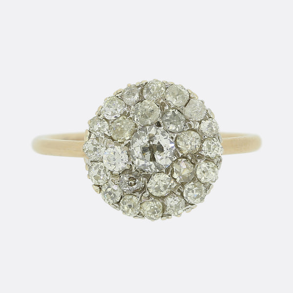 Old Cut Diamond Cluster Ring