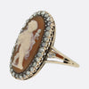Antique French Cameo and Rose Cut Diamond Ring