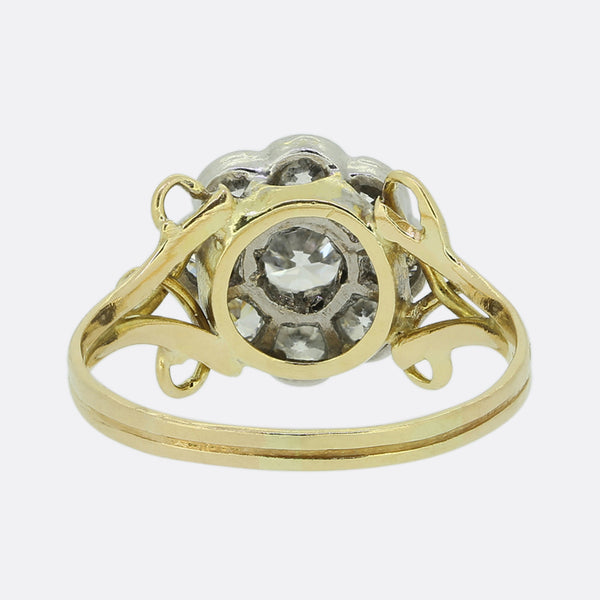 Victorian 0.70 Carat Old Cut Diamond Cluster Ring